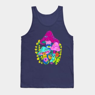 Vintage Aesthetic Trippy Mushrooms Tank Top